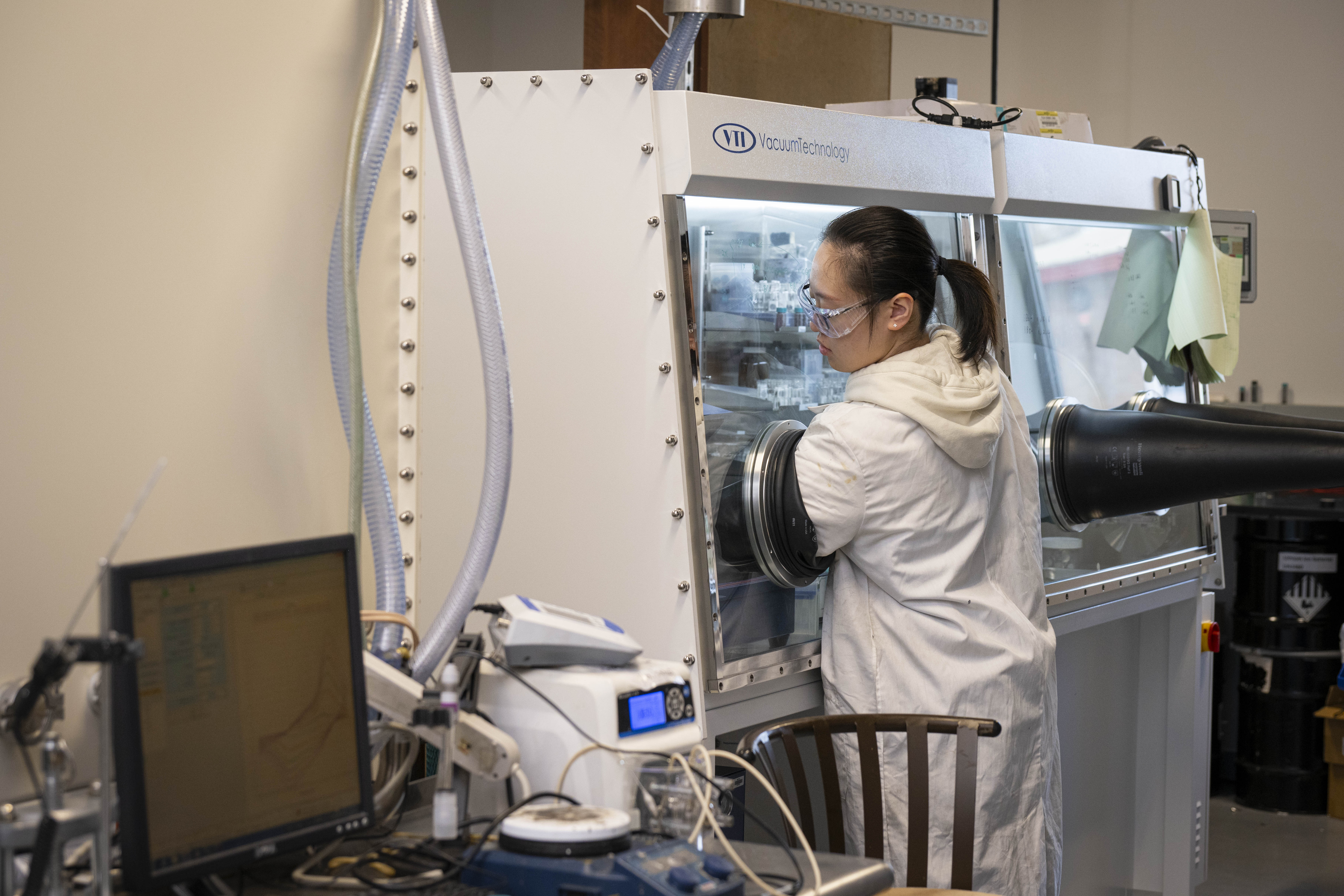A scientist working in a lab.