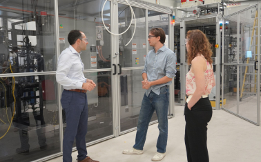 Eric Paley with Lydian Labs reps in front of 