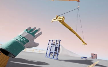 Virtual reality screengrab wind turbine blade