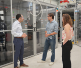 Eric Paley with Lydian Labs reps in front of 