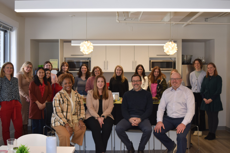 An office gathering to celebrate Black History Month