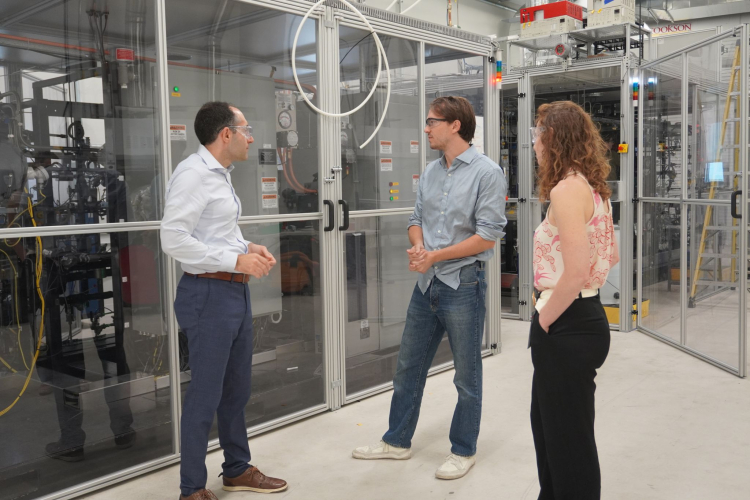 Eric Paley with Lydian Labs reps in front of 