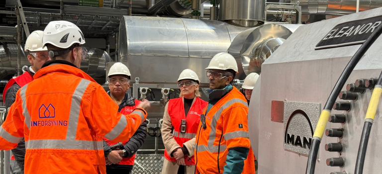 The Boston Green Ribbon Commission delegation visits the seawater heat pump system in Esbjerg, Denmark in 2025.