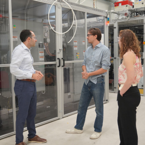 Eric Paley with Lydian Labs reps in front of 