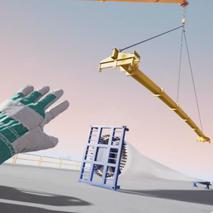 Virtual reality screengrab wind turbine blade