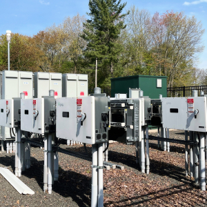 Microgrid infrastructure at UMass featuring electrical equipment that supports a modern, resilient and flexible power grid