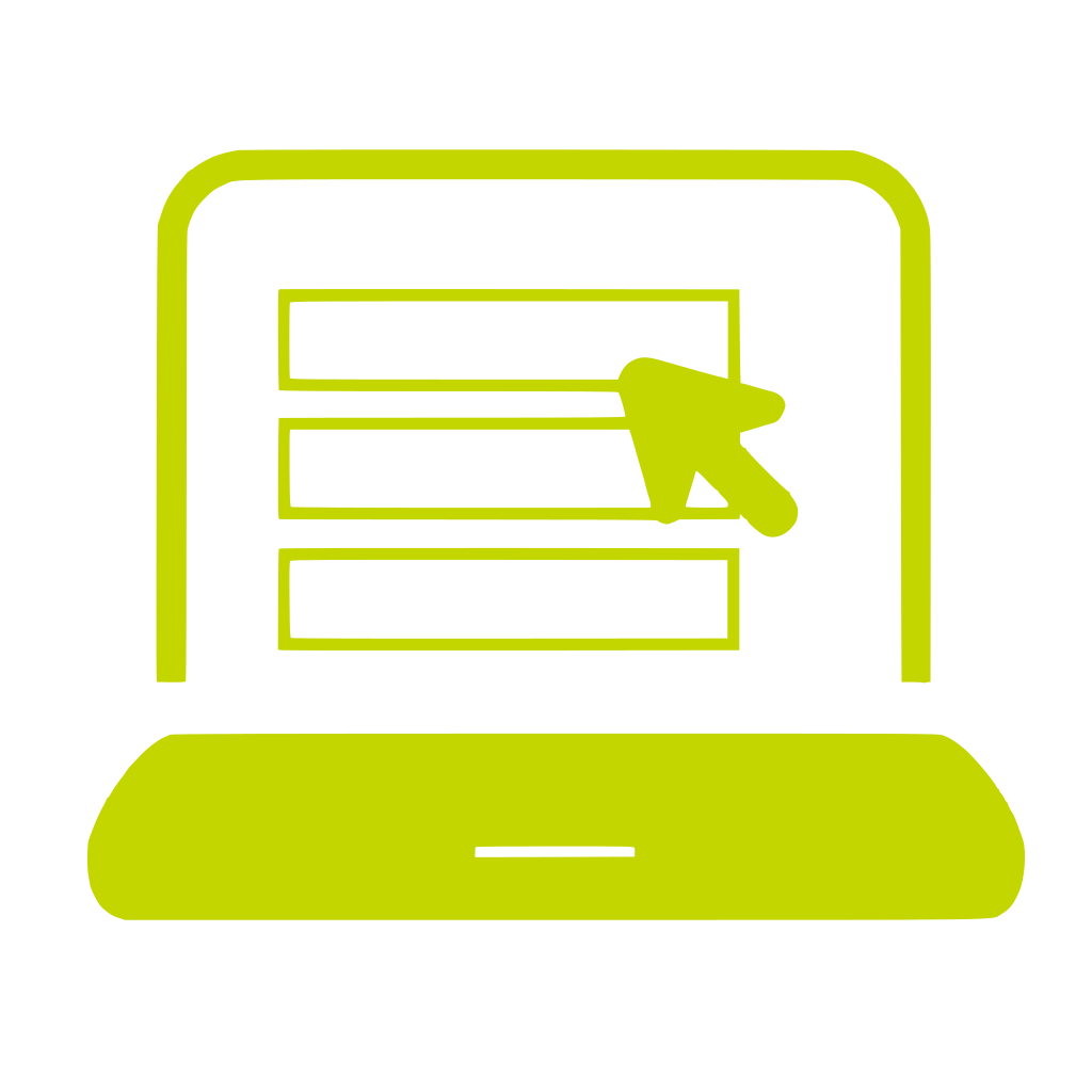 List of items on a laptop