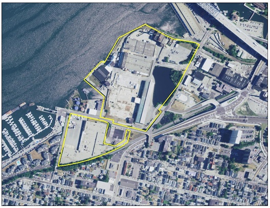 Aerial view of Borden & Remington Complex