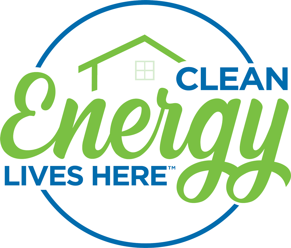 Clean Energy Lives Here brand symbol