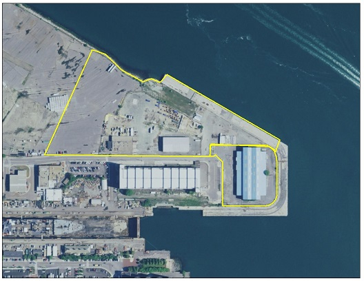 Aerial view of parcels M and M-1