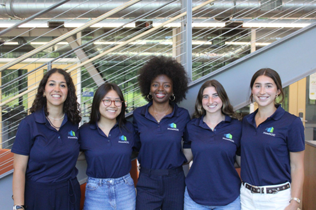 Five women posed in MassHCIC uniforms.