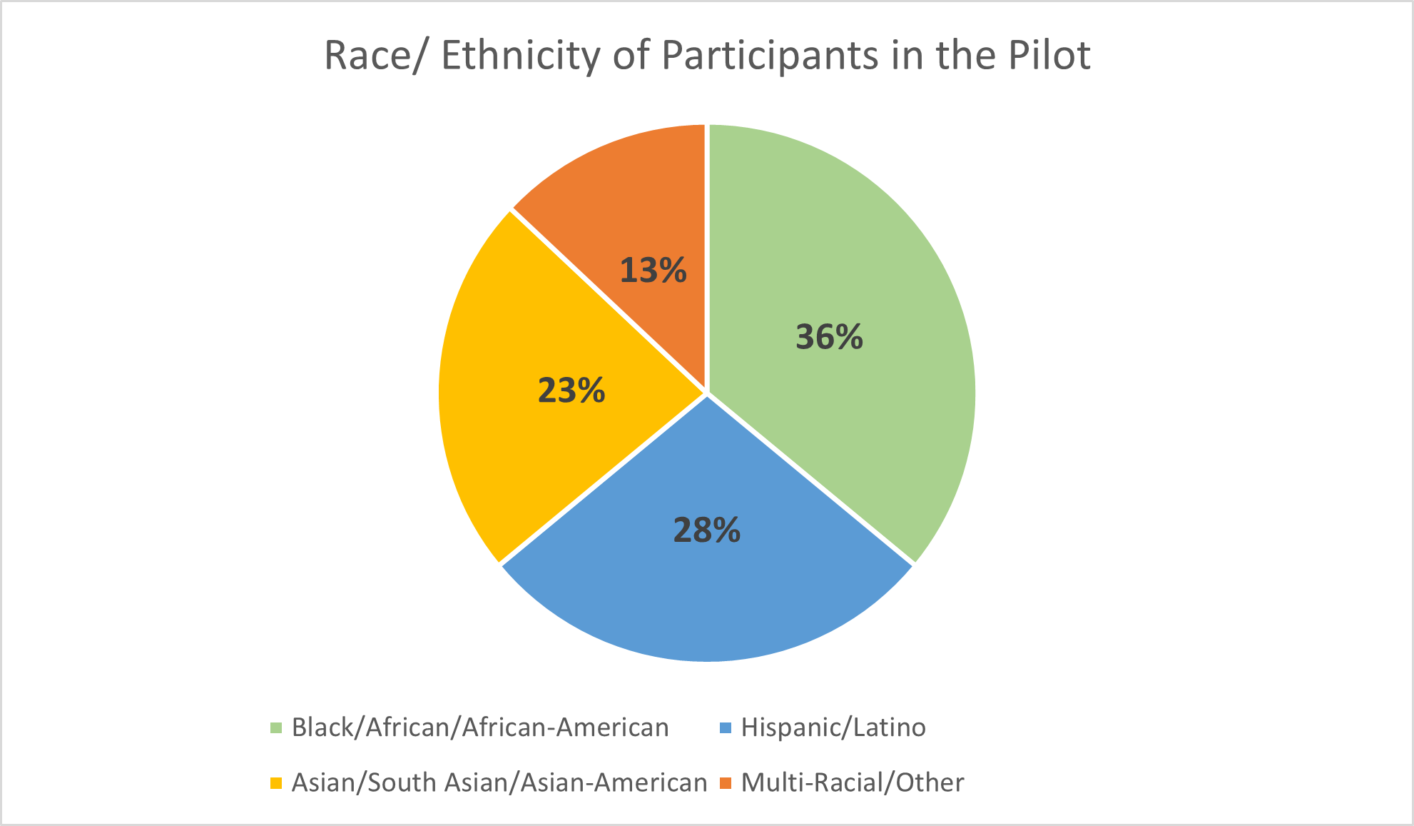 Pie chart by race and ethnicity