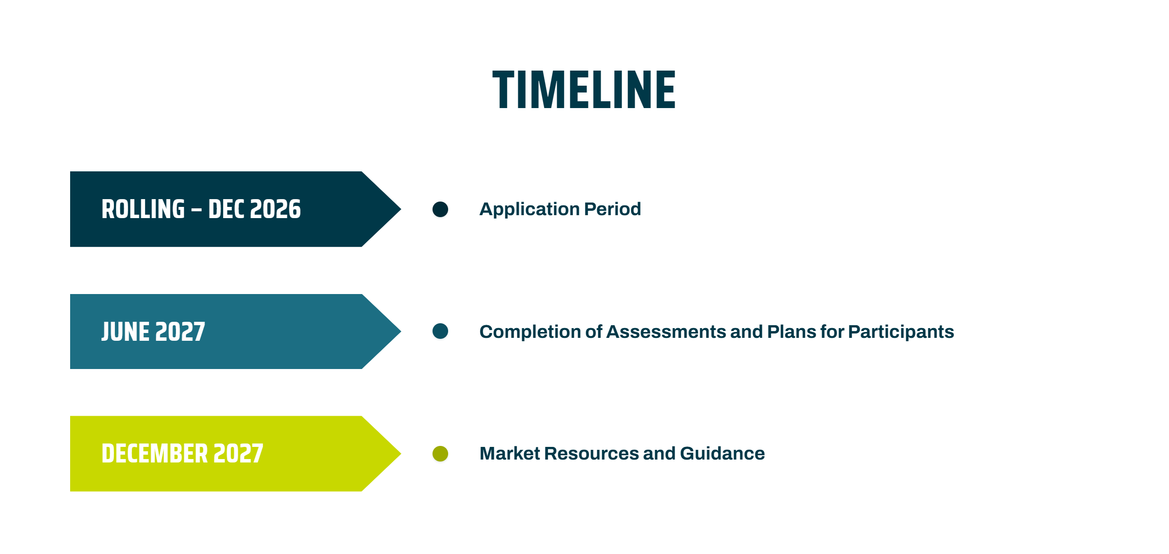 BETA Planning timeline